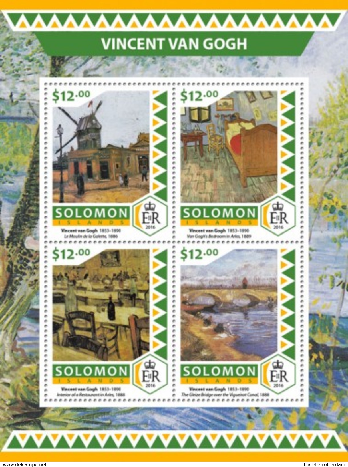Solomoneilanden / Solomon Islands - Postfris / MNH - Sheet Vincent Van Gogh 2016 - Solomoneilanden (1978-...)