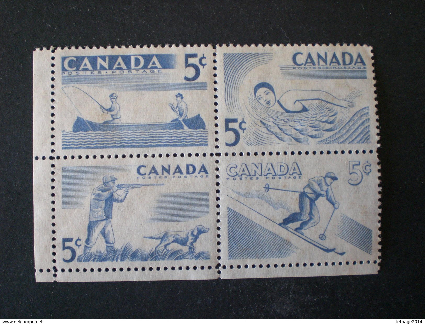 CANADA 1957 SERIE COURANTE . SPORTS DE PLEIN AIR MHL - Ungebraucht