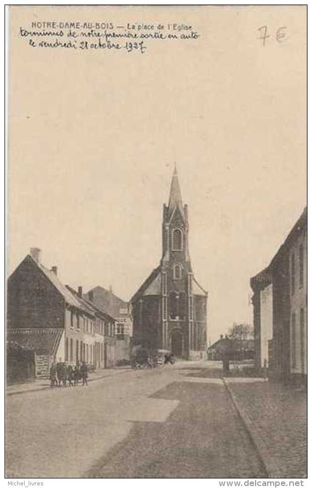 Jesus-Eik - Notre-Dame-au-Bois - La Place De L'Eglise - Circulé En 1927 - Animée - TBE - Overijse - Overijse