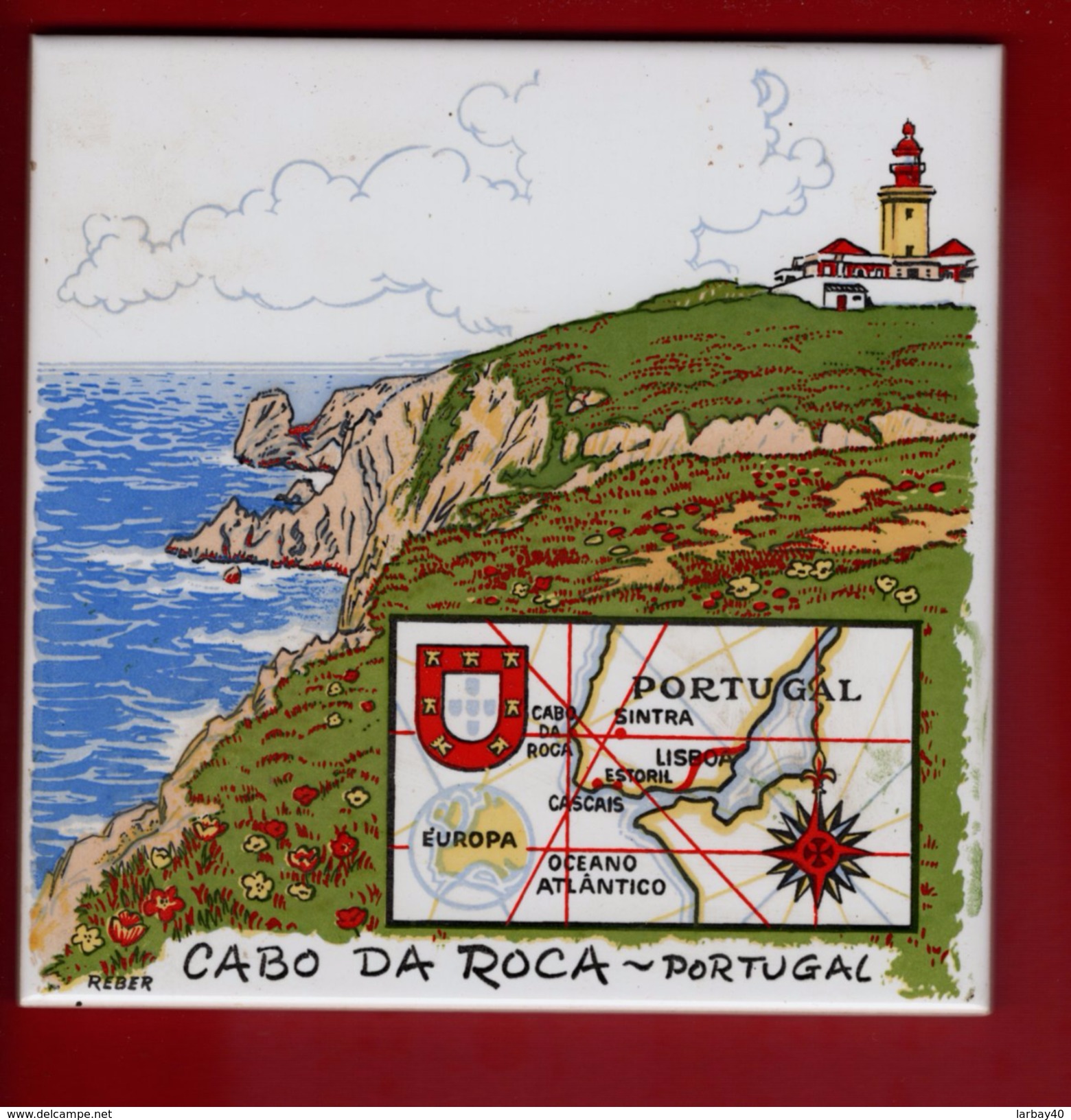 1 Carreau 15 X 15 X 0,5 Cm Cabo Da Roca - Andere & Zonder Classificatie