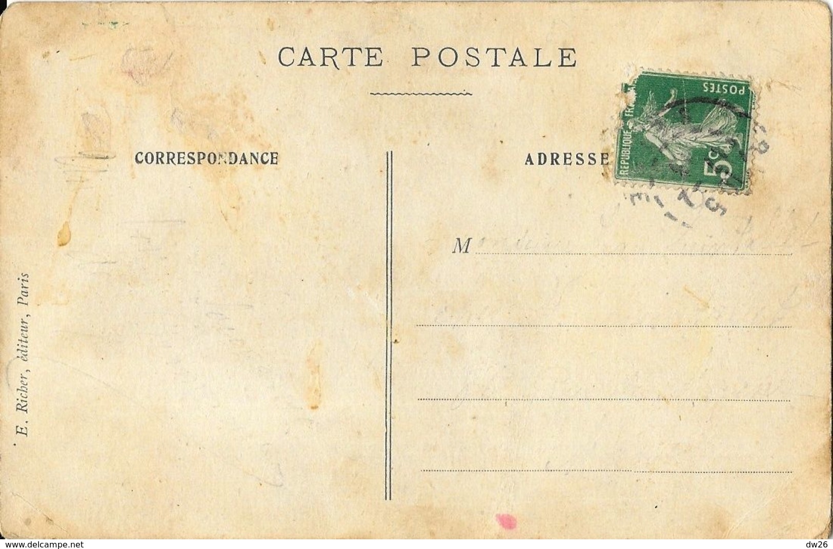 L'Emménagement Du Président Poincaré Par Le Peuple - Carte E.R. Paris, Non écrite - Sátiras