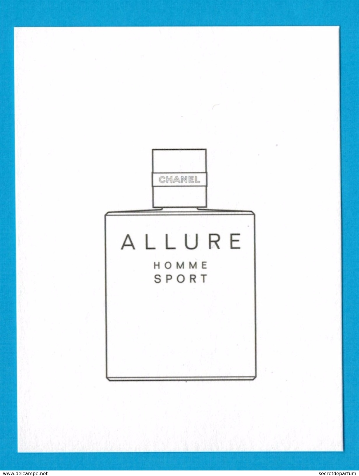 Cartes Parfumées Carte CHANEL ALLURE  HOMME SPORT De CHANEL - Modernes (à Partir De 1961)