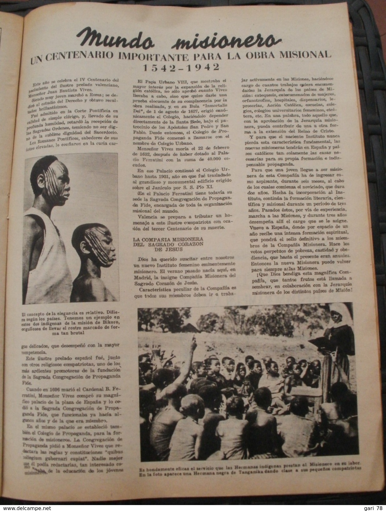 CATOLICISMO Diciembre 1942, Organo Oficial De Las Obras Misionales Pontificias, Revista Mensual De Misiones - [1] Bis 1980