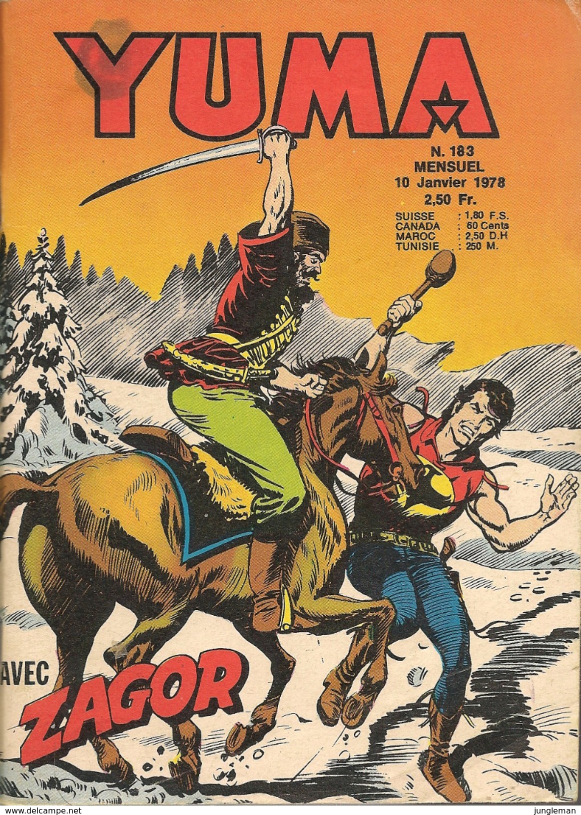 Yuma N° 183 - Editions Lug à Lyon - Janvier 1978 - Avec Zagor Et Le Petit Ranger - BE - Yuma