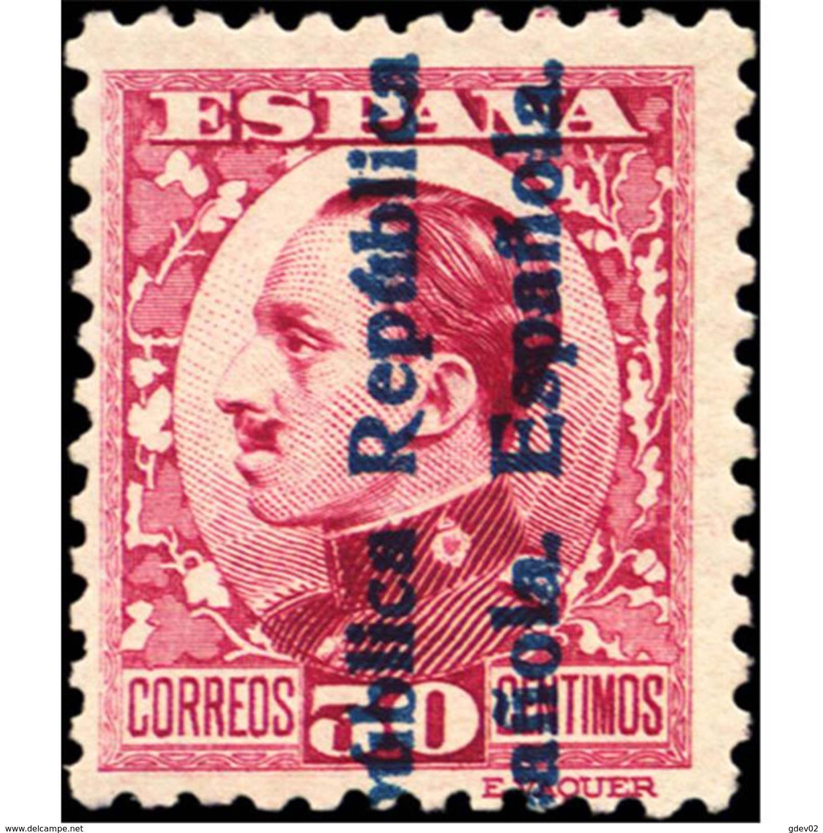 ES599STV-LFT***599STAN.Spain.Esgane.,Rey ALFONSO Xlll,sobrecargado Republica Española.1931 (Ed 599**) - Nuevos