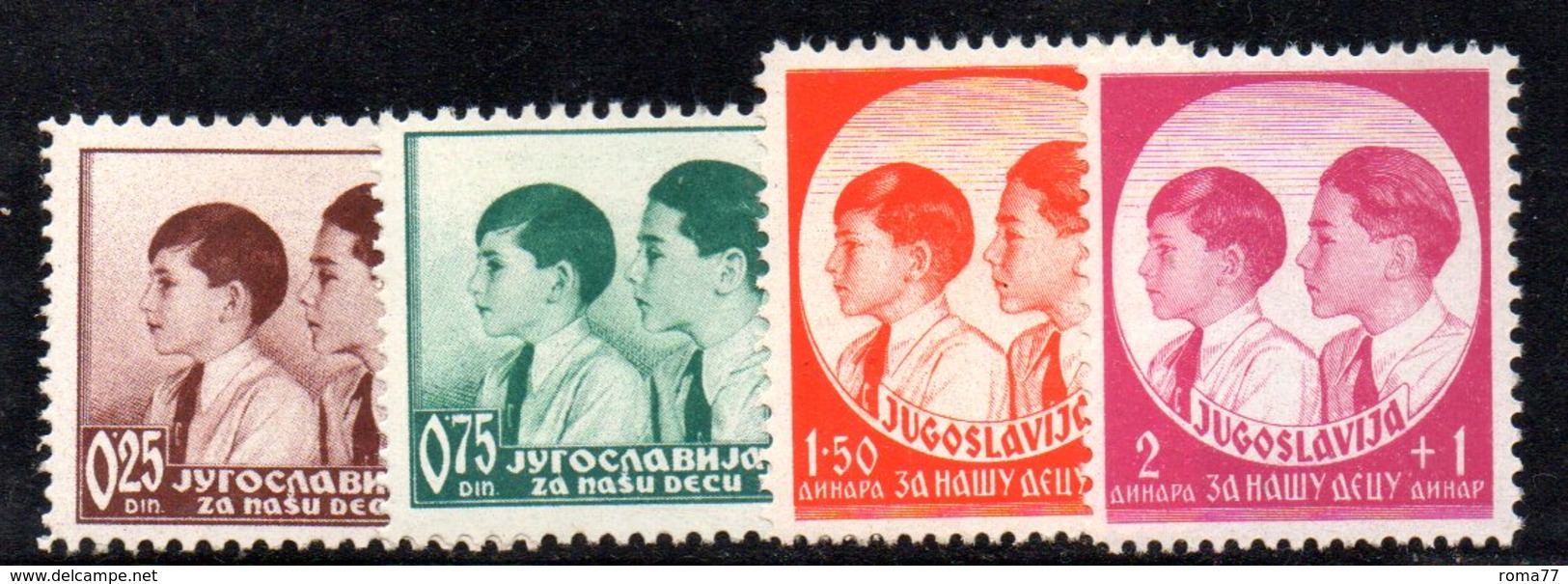 EU187 - YUGOSLAVIA 1937 , Serie 306/309  ***  Pro Infanzia - Neufs