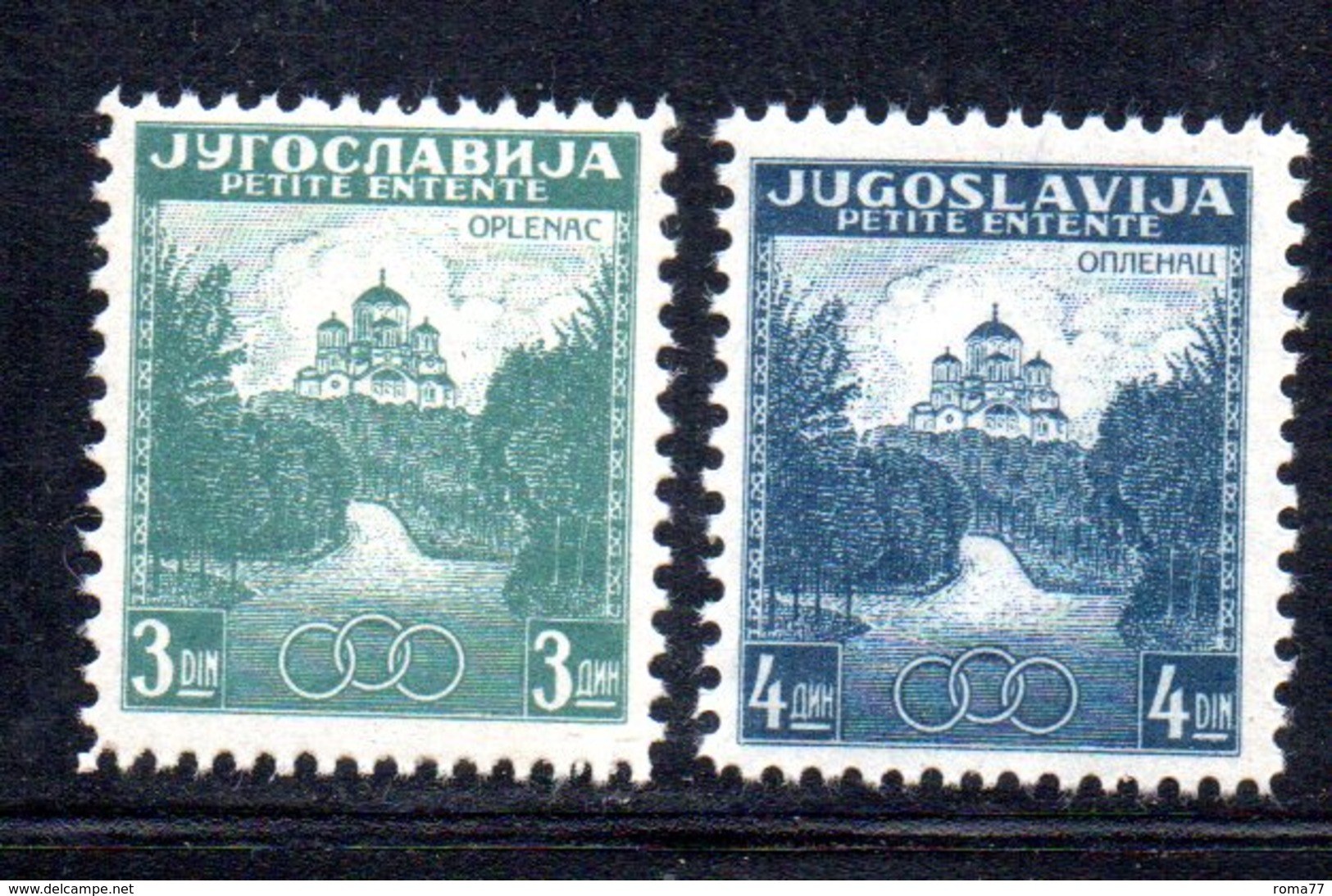 EU199 - YUGOSLAVIA 1937 , Serie 311/312  ***  Piccola Intesa - Nuovi