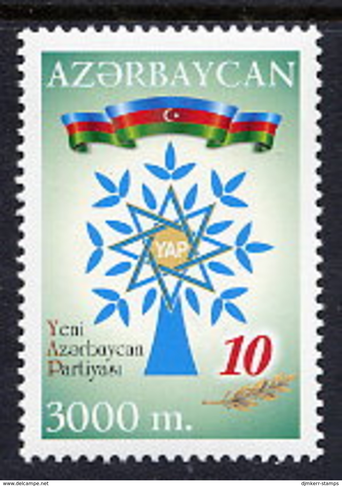 AZERBAIJAN 2002 New Azerbaijan Party  MNH / **.  SG 524 - Azerbaïjan