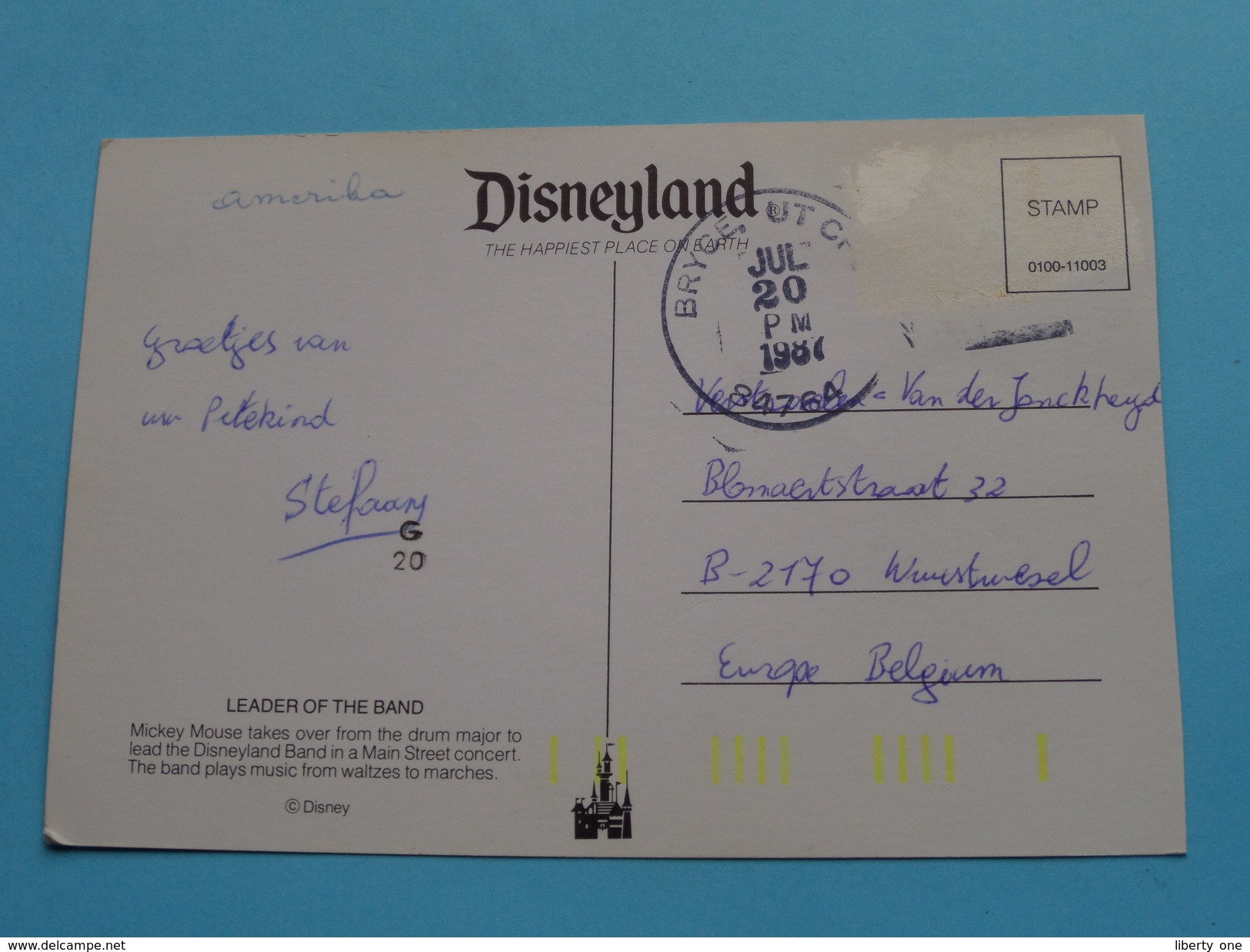 Leader Of The Band DISNEYLAND () Anno 1987 ( Zie Foto Voor Details ) !! - Anaheim