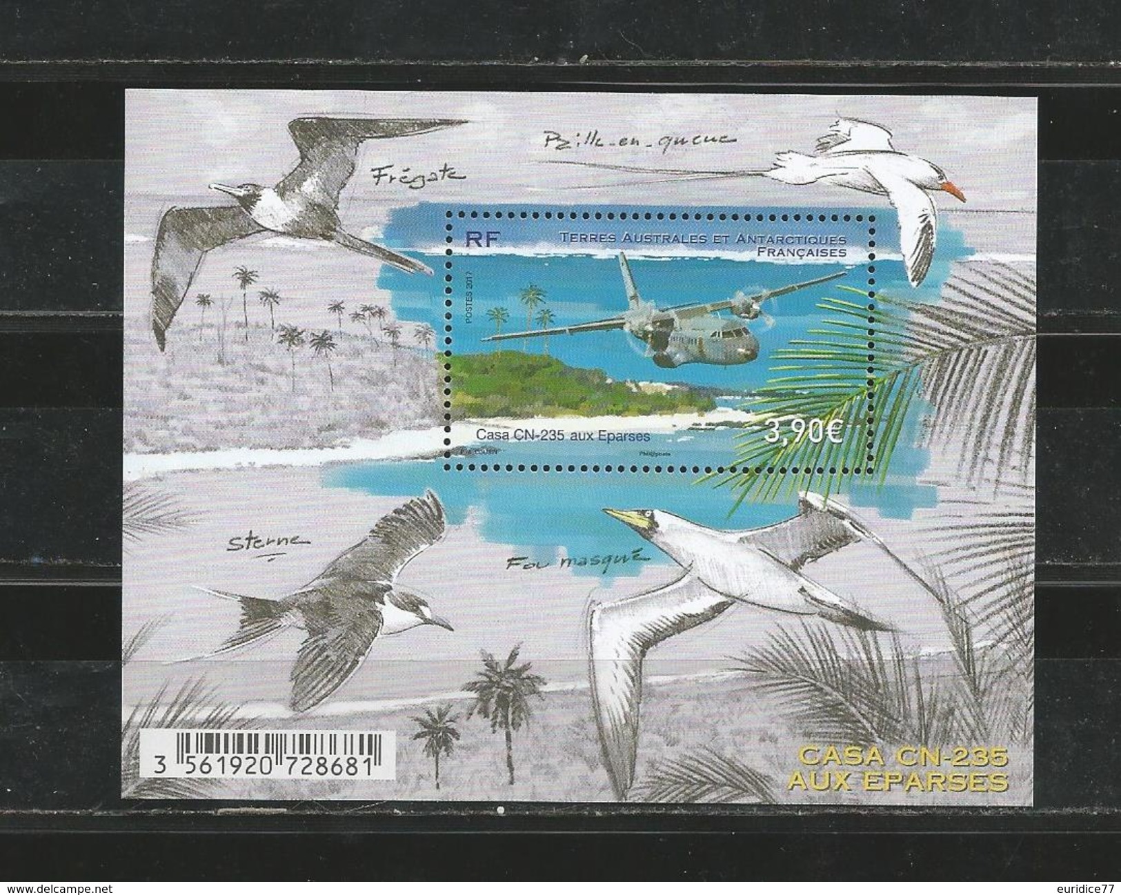 TAAF 2017 - Avion Casa CN235 Souvenir Sheet Mnh - Unused Stamps