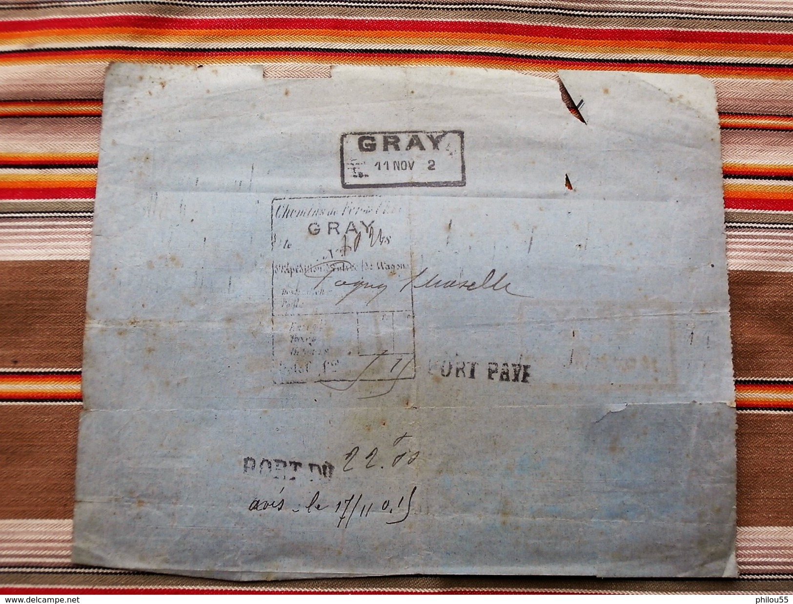 30 54 70 1902 Document De Transport De Marchandises CHEMINS DE FER PLM + Conge - Ferrocarril