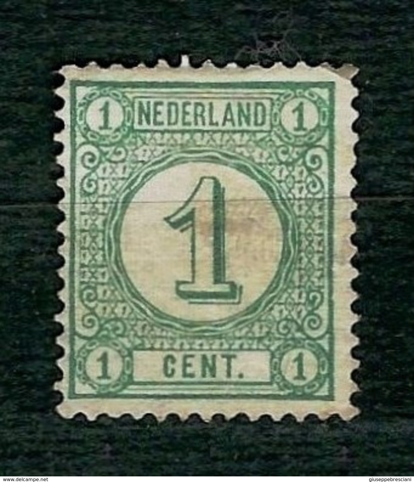 NEDERLAND 1876 - Numeral - 1 C. Verde -  Mi:NL 31a - Ongebruikt