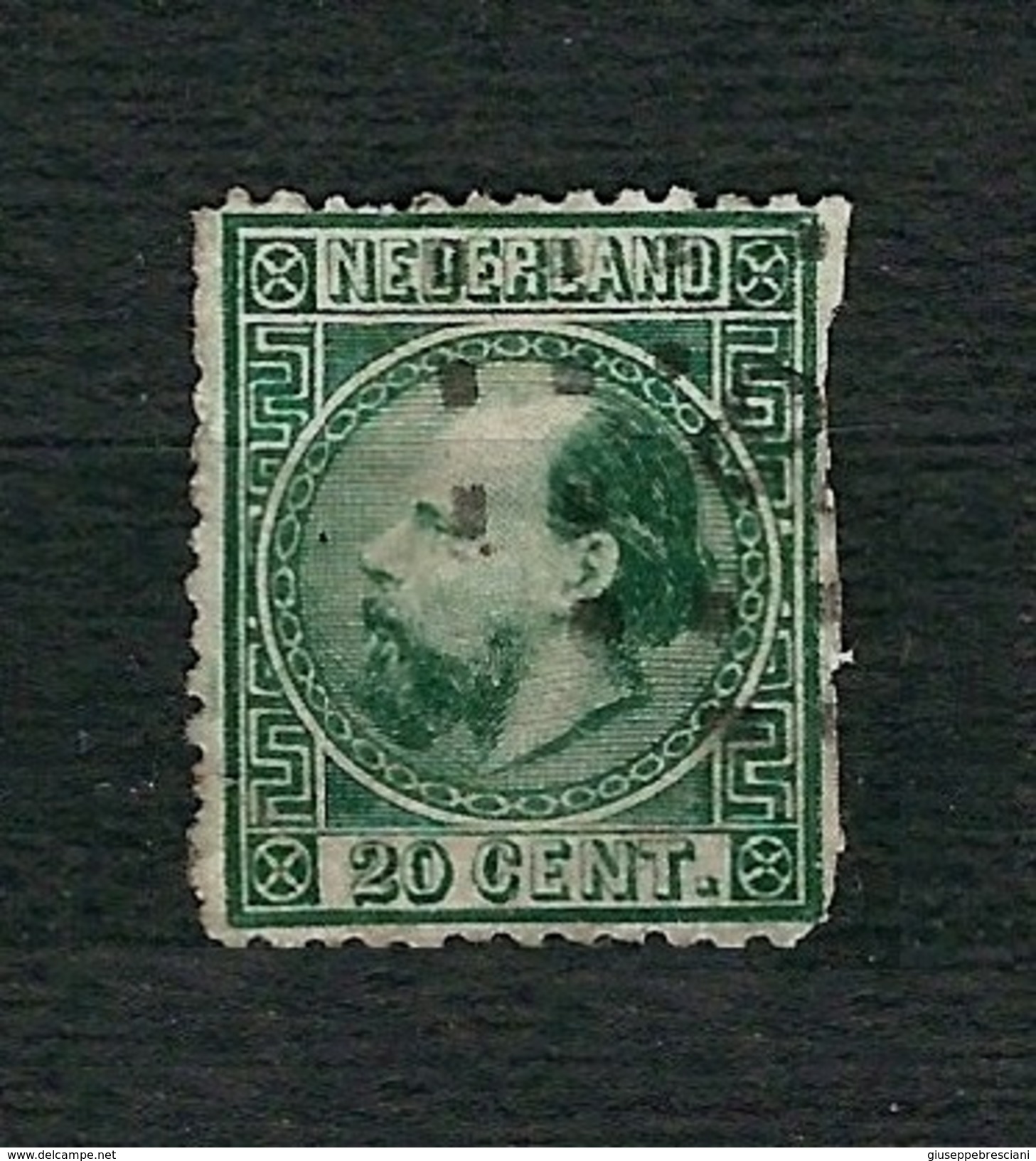 NEDERLAND 1867 - King William III - 20 C. Verde -  Mi:NL 10 - Nuevos