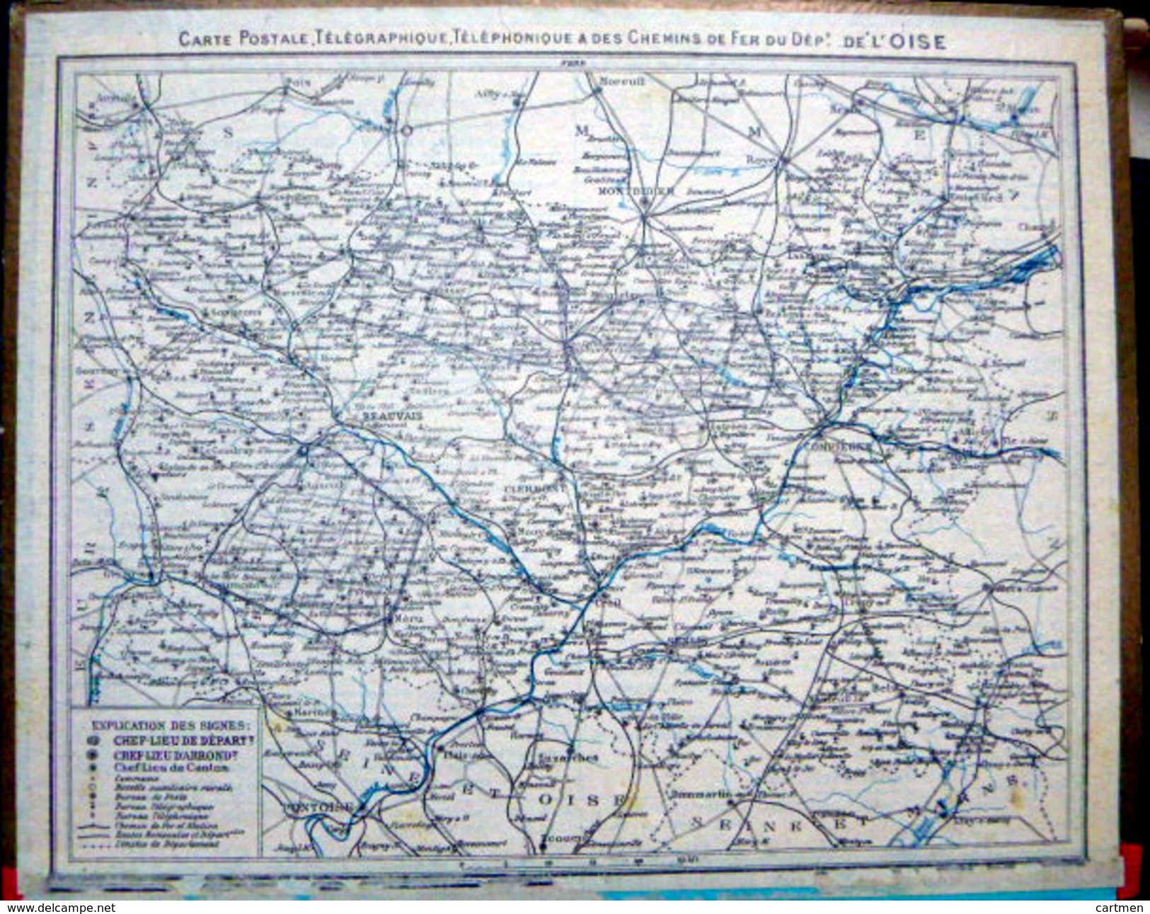 CALENDRIER ALMANACH DES POSTES PTT 1927 ROUTE DU MENEZ  DEPARTEMENT DE L'OISE   POSTES ET TELECOMMUNICATION - Grand Format : 1921-40