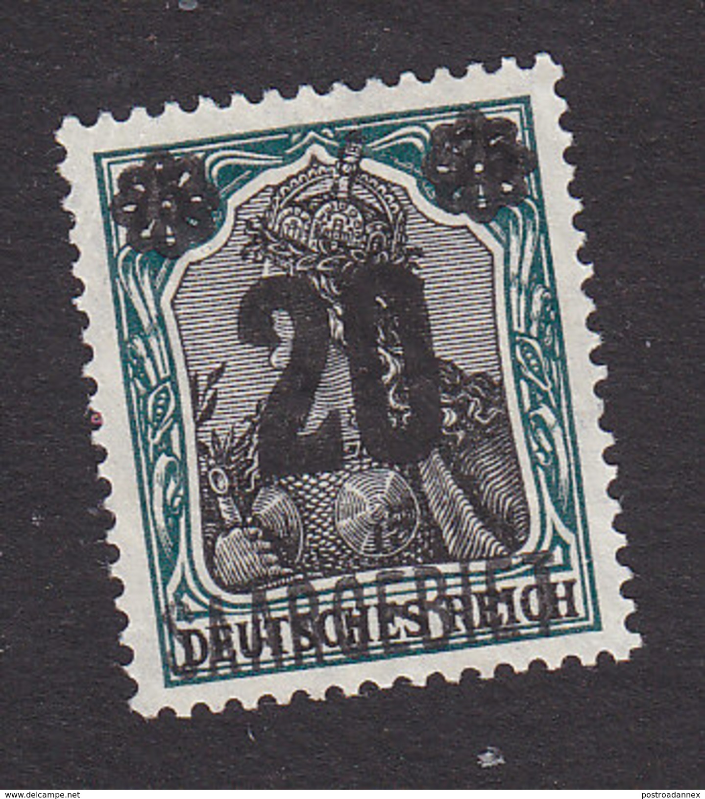 Saar, Scott #65, Mint No Gum, German Stamp Surcharged, Issued 1921 - Neufs