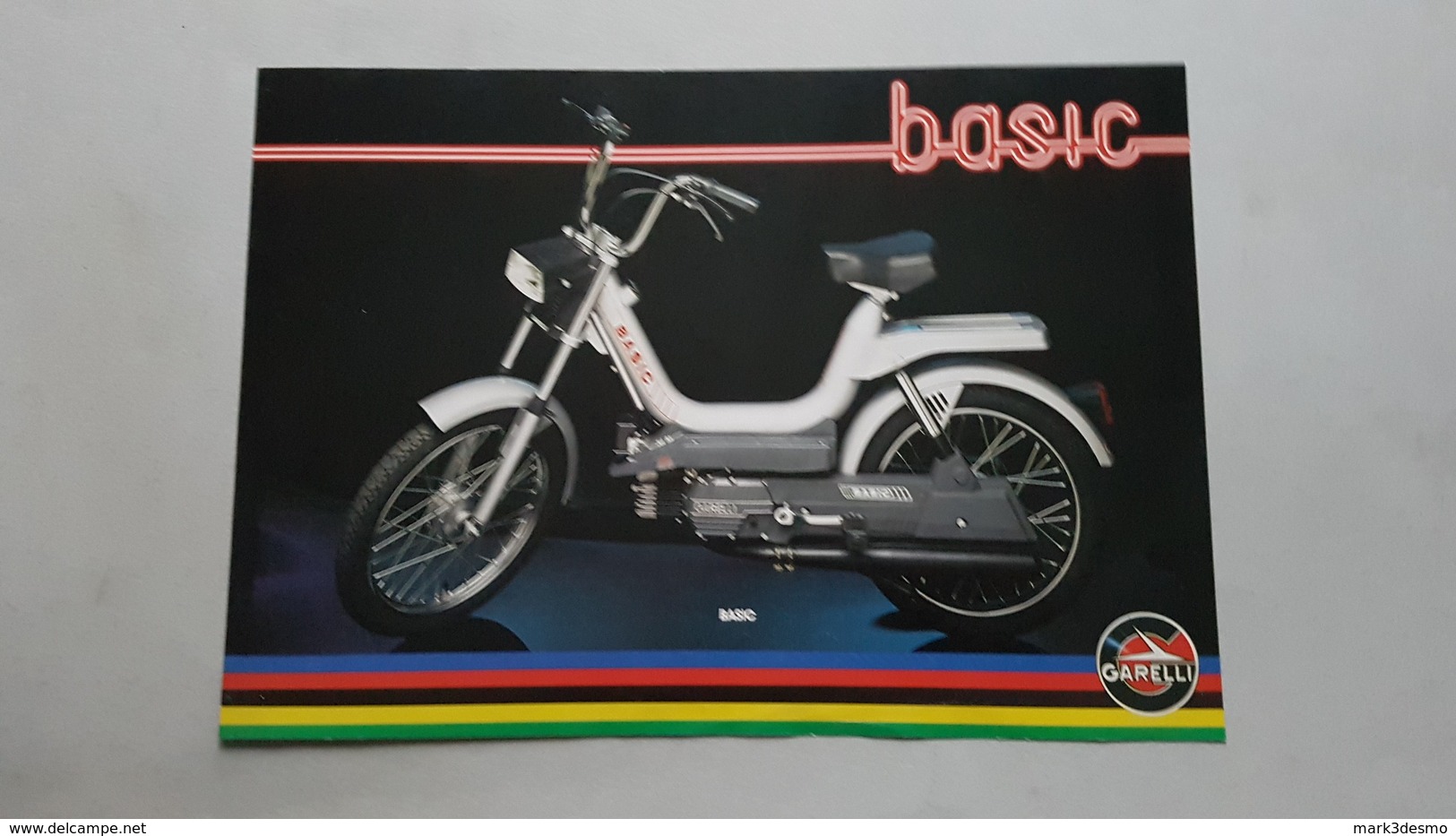 Garelli Basic 50 Ciclomotore Moto Depliant Originale Anni '80 - Genuine Moped Motorcycle Brochure - Prospekt - Motori