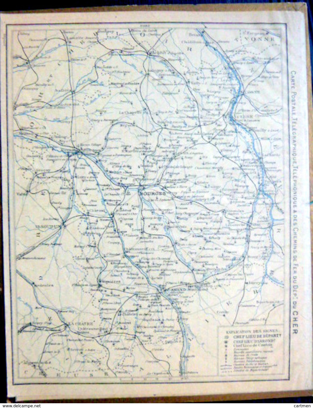 CALENDRIER ALMANACH DES POSTES PTT 1924 HUSSARD DE BERCHENY DEPARTEMENT DU CHER    POSTES ET TELECOMMUNICATION - Tamaño Grande : 1921-40