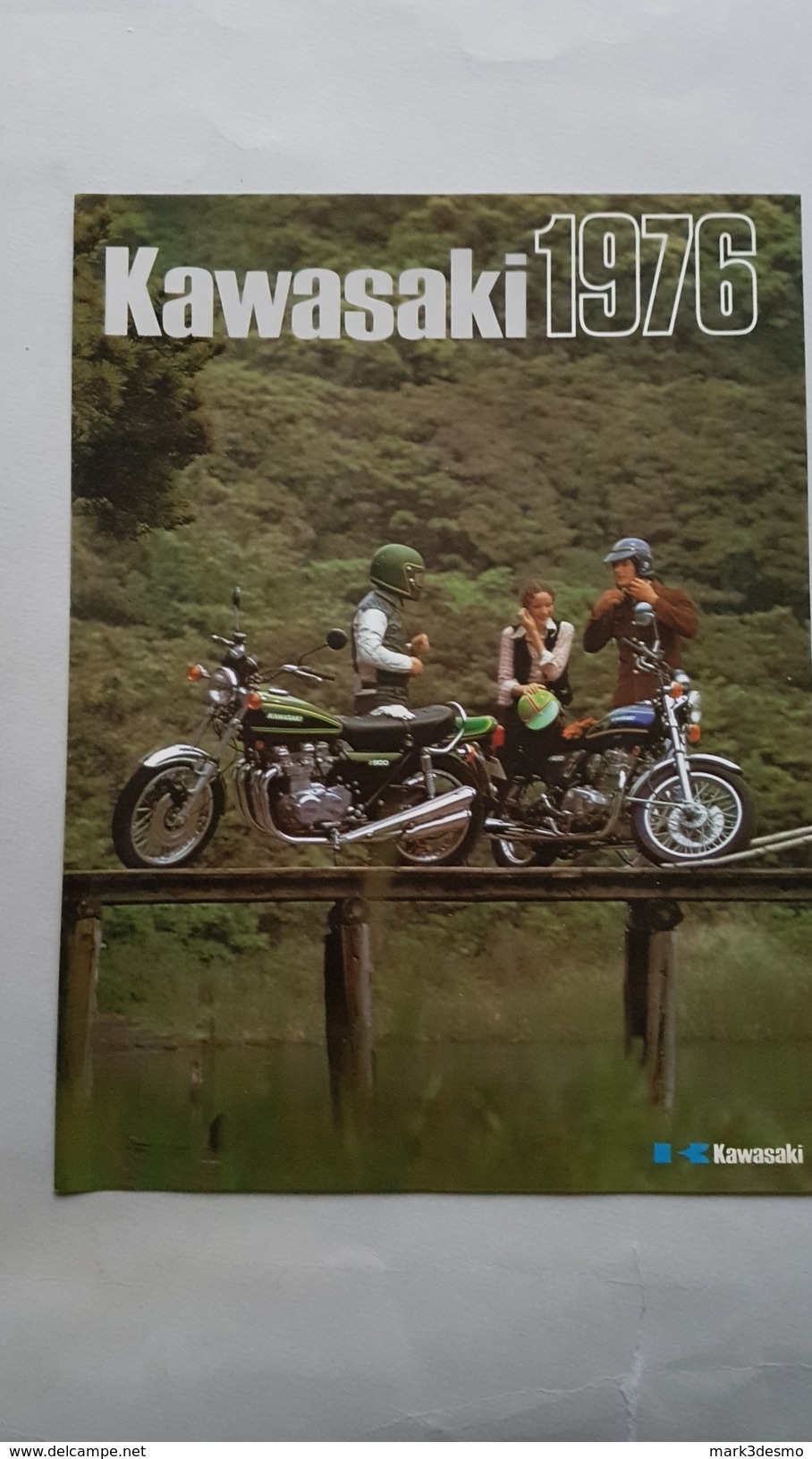 Kawasaki Catalogo Produzione Moto 1976 Depliant Originale  - Genuine Moped Motorcycle Brochure - Prospekt - Motori