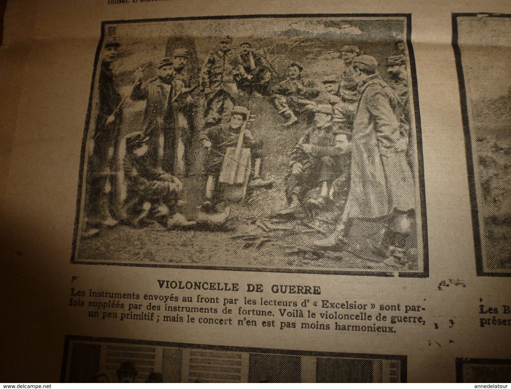 1915 EXCELSIOR :Chanson Le Pain KK; Sus sur HEERENTAGE; Sary-Kamych;Histoire du chien Pervyse; MOULIN-ROUGE incendié;etc