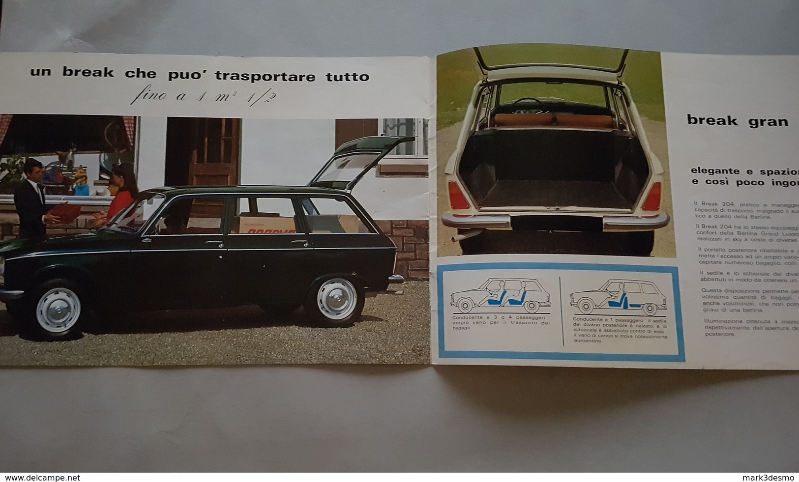 Peugeot 204 1970 Depliant Originale Auto - Car Genuine Brochure - Prospekt - Moteurs