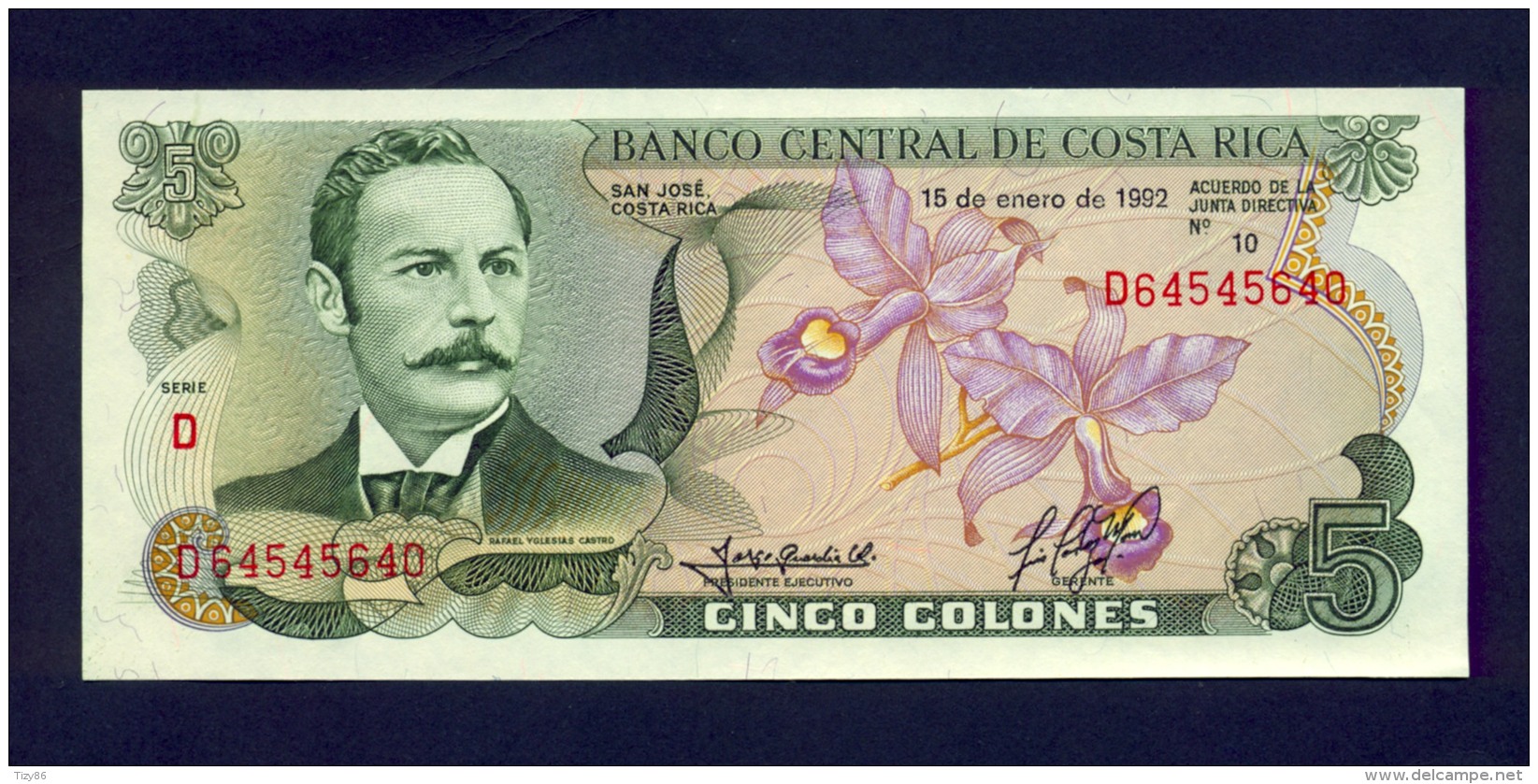 Banconota Costa Rica 5 Colones 1992 -FDS - Costa Rica