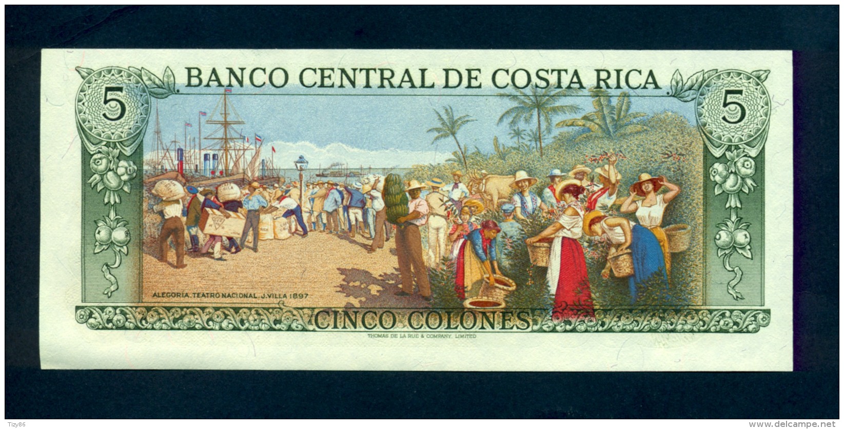 Banconota Costa Rica 5 Colones 1992 -FDS - Costa Rica