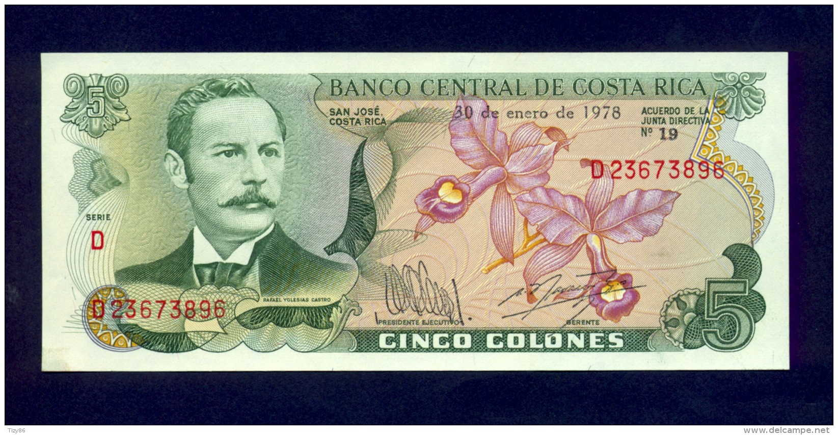 Banconota Costa Rica 5 Colones 1978 - FDS - Costa Rica