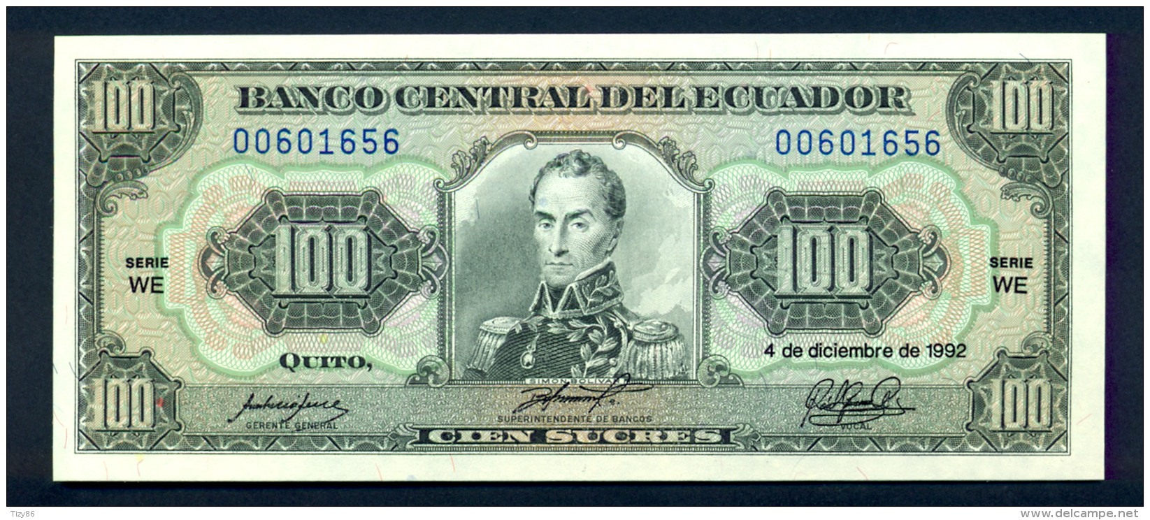 Ecuador - 100 Sucre 1992 FDS - Equateur