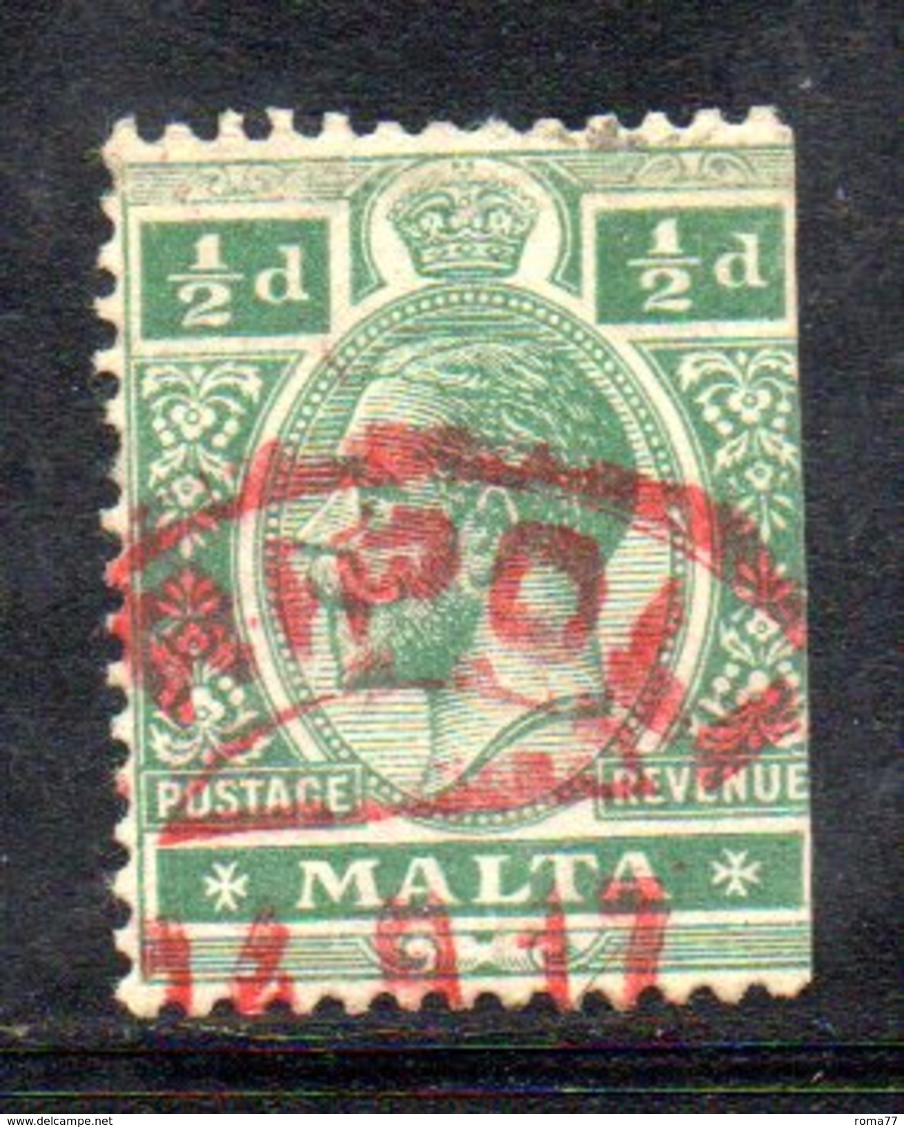 XP2284 - MALTA , Il Valore Da 1/2 Penny Con Annullo Di Napoli - Malta