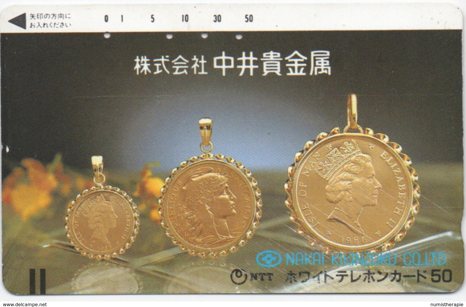 Télécarte Japonaise : Thème Pièce En OR : Gold Coins - Postzegels & Munten