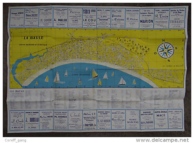 Plan De La Baule 1960 - Station Balnéaire Et Climatique - 53 X 75 Cm - Autres & Non Classés