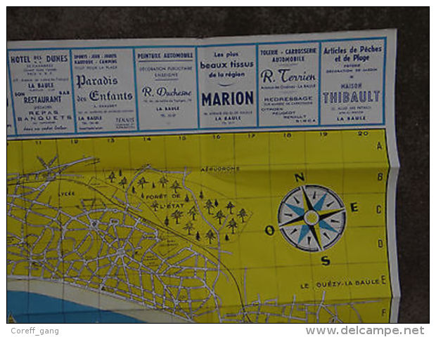 Plan De La Baule 1960 - Station Balnéaire Et Climatique - 53 X 75 Cm - Autres & Non Classés