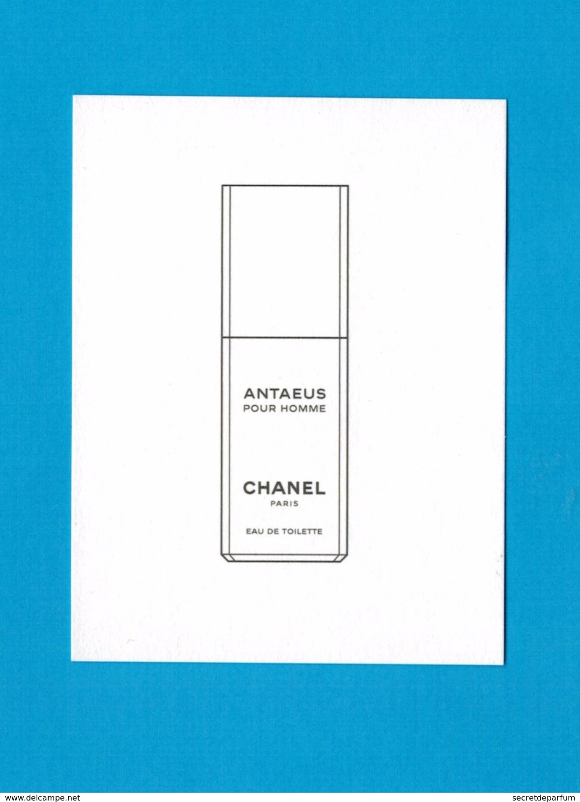 Cartes Parfumées Carte ANTAEUS  POUR HOMME De CHANEL - Modernes (à Partir De 1961)