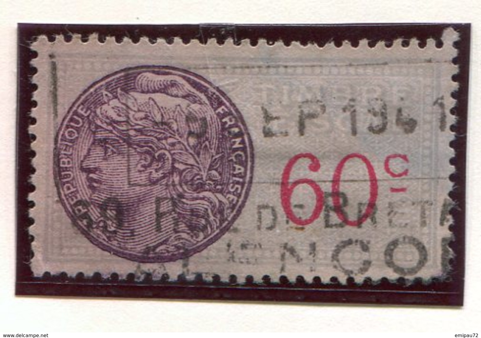 FRANCE- Timbre Fiscal Y&T N°113 De 1936-58- Oblitéré - Autres & Non Classés