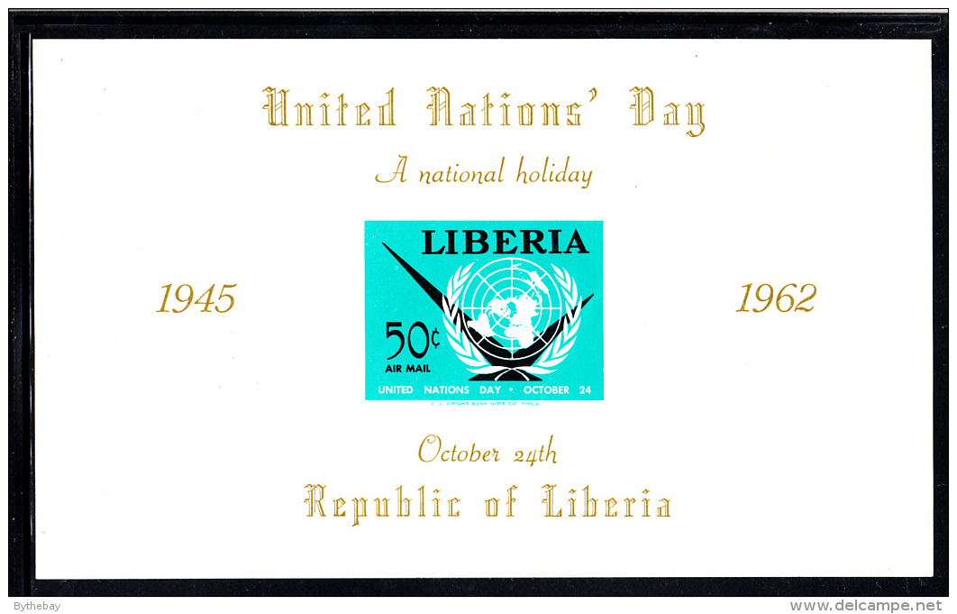 Liberia MH 1962 #C145 Souvenir Sheet Imperf 50c United Nations Day - Autres & Non Classés