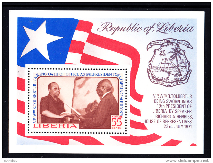 Liberia MNH 1972 #C195 Souvenir Sheet 55c President Tolbert's Swearing-in Ceremony - Liberia