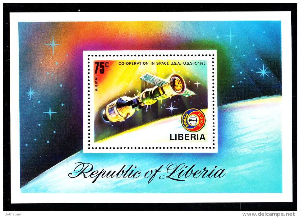 Liberia MNH 1975 #C209 Souvenir Sheet 75c Apollo-Suyez Link-up - Liberia