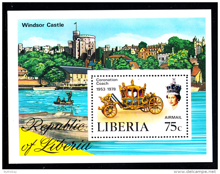 Liberia MNH 1978 #C221 Souvenir Sheet 75c Coronation Coach - Liberia