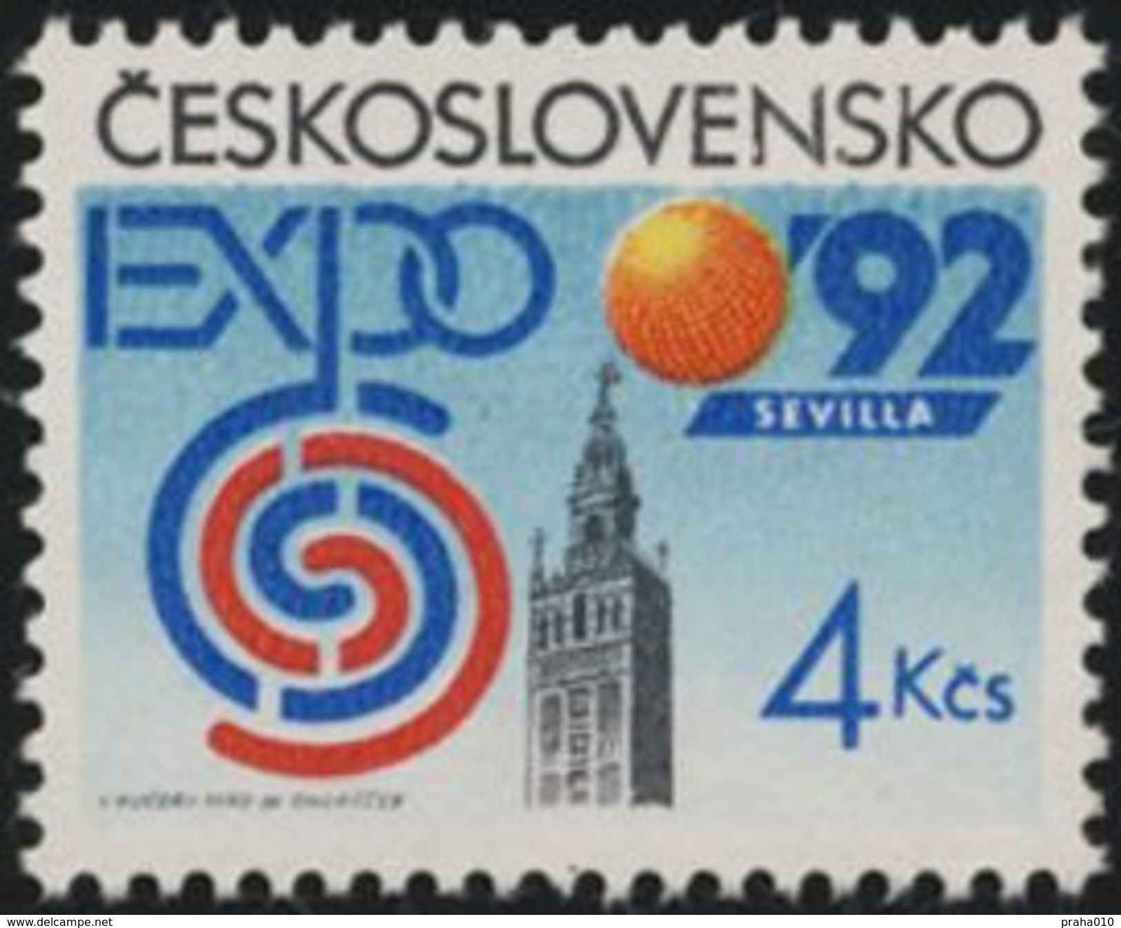 Czechoslovakia / Stamps (1992) 3004: World Exhibition EXPO 1992 Sevilla; Painter: Vaclav Kucera - 1992 – Sevilla (Spanien)