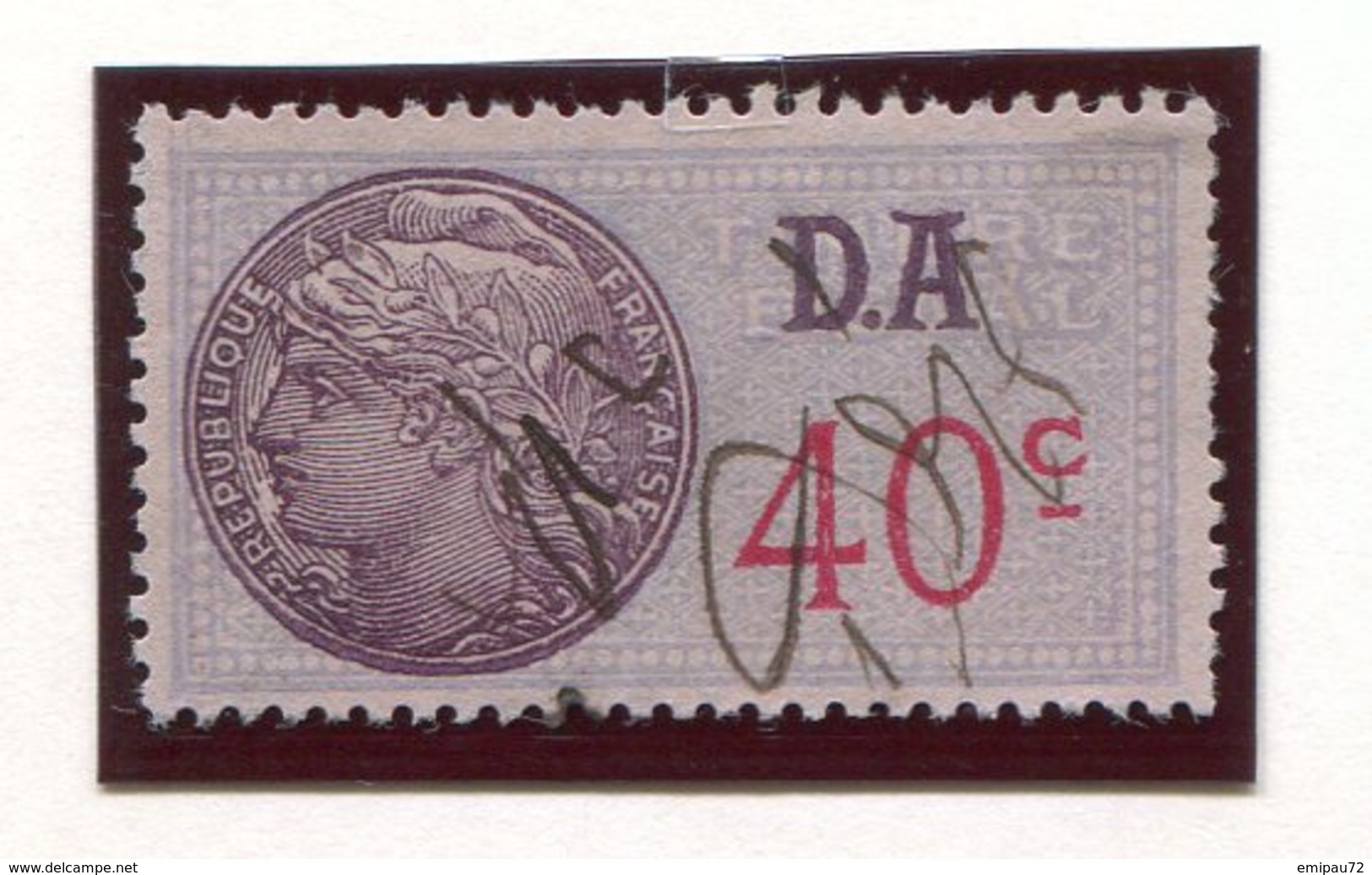 FRANCE- Timbre Fiscal Y&T N°181 (Type II) De 1936-42- Oblitéré - Altri & Non Classificati