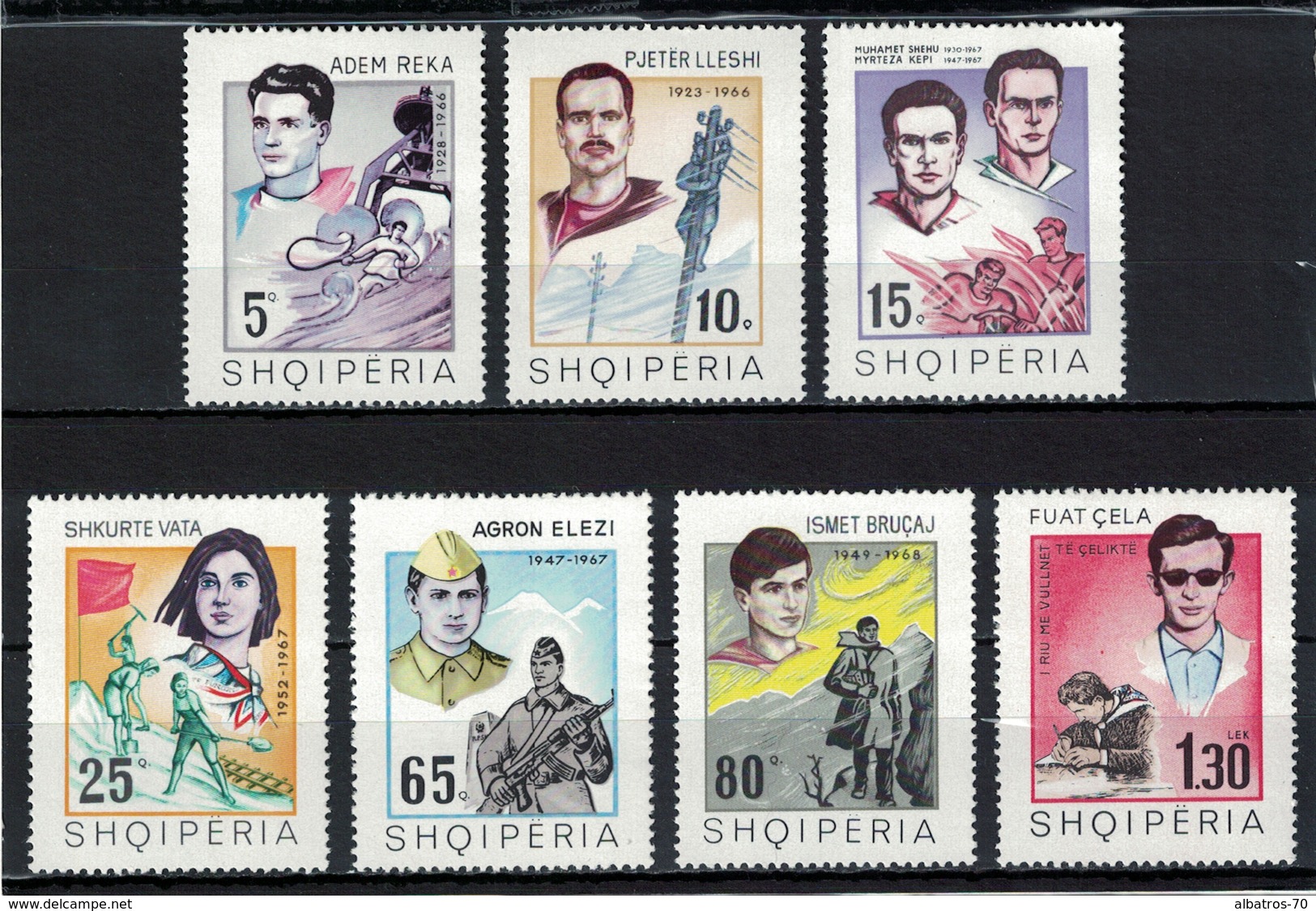 Albania 1969 _ The Heroes Of Our Time _ Full Set MNH** - Albania