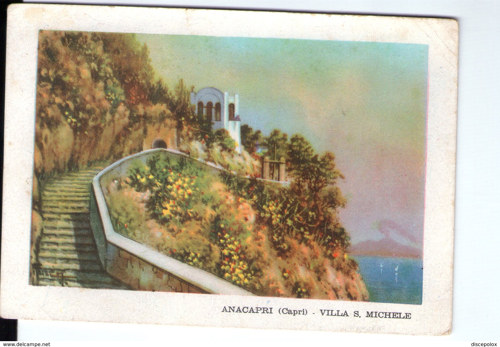 S2663 Cartolina Della Campania - Anacapri (Capri, Napoli) Villa S. Michele + Bollo Filatelico _ NICE TIMBRE - Altri & Non Classificati