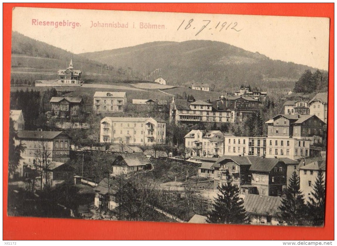 IAF-29  Riesengebirge Johannisbad In Böhmen  Janské LáznÄ› Gelaufen In 1912 Nach Roubaix FR - Tsjechië