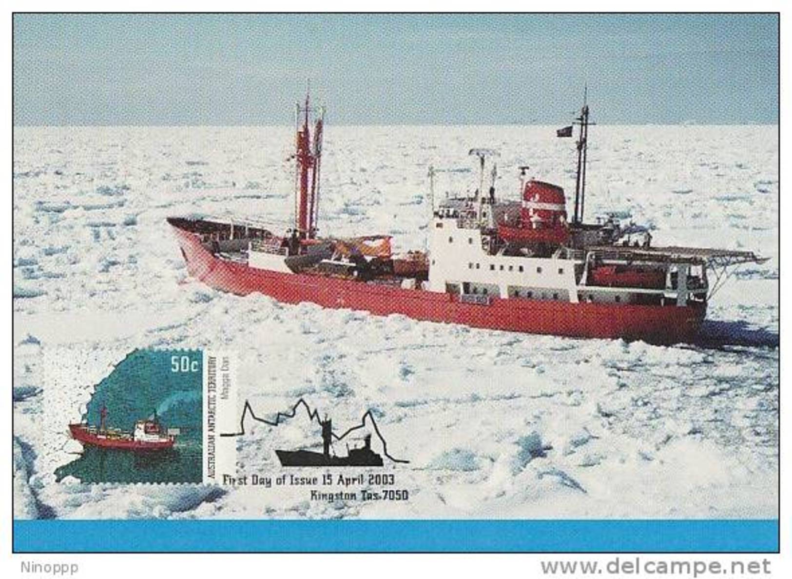 Australian Antarctic Territory 2003 Ships 50c Magga Dan    Maximum Card - Cartes-maximum