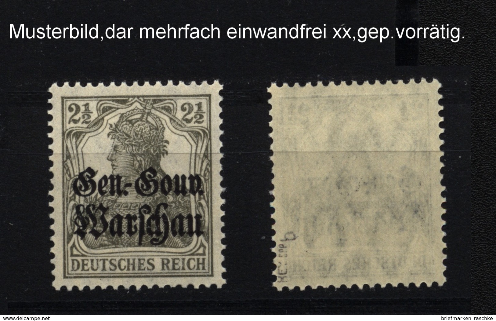 Deutsche Post In Polen,6b,xx,gep. - Besetzungen 1914-18