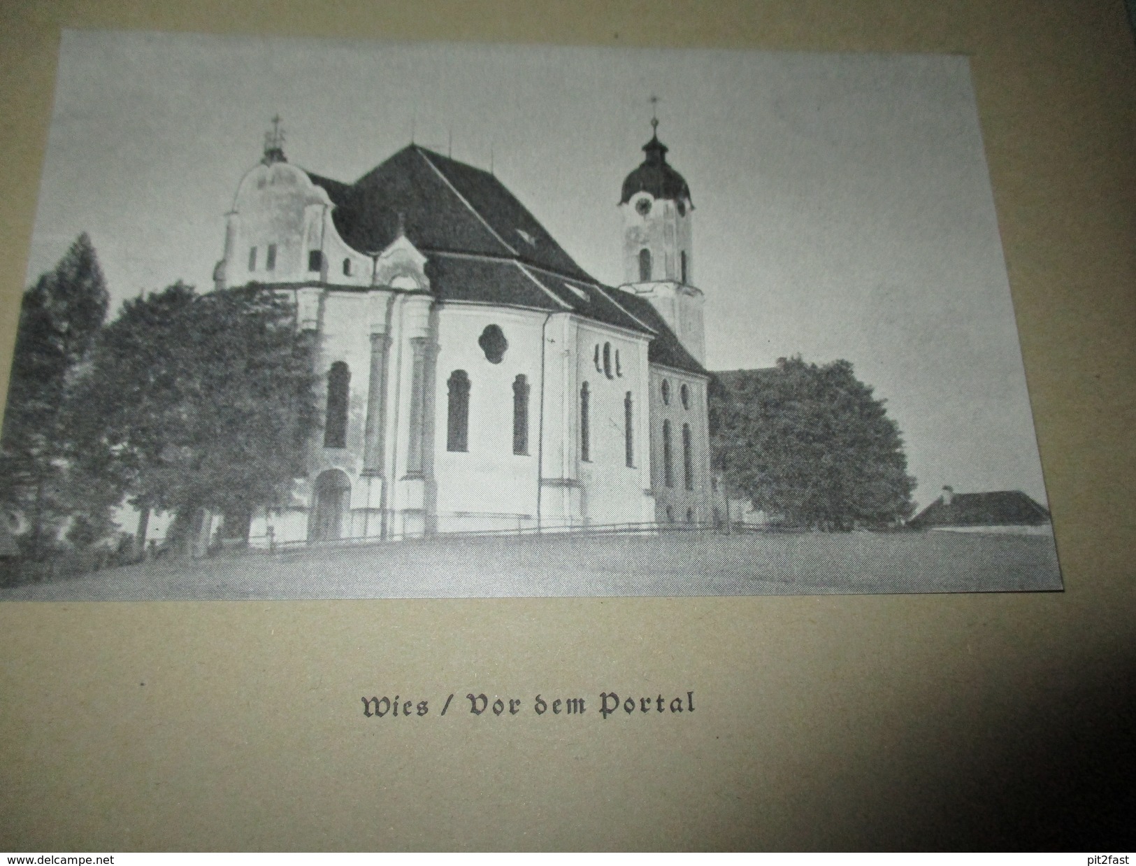 Die Wallfahrtskirche Wies bei Steingaden , 1922 , Heimatforschung , Kirche , Weilheim , Max Hautmann , Architektur !!!