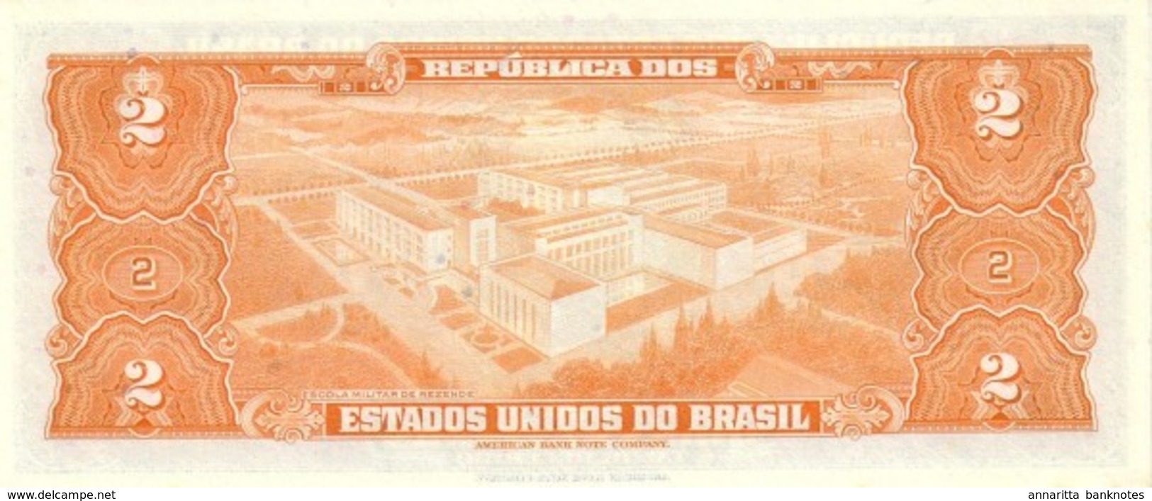 BRAZIL 2 CRUZEIROS ND (1958) P-151b UNC SIGN. LEMOS & LOPES [BR151b] - Brazil