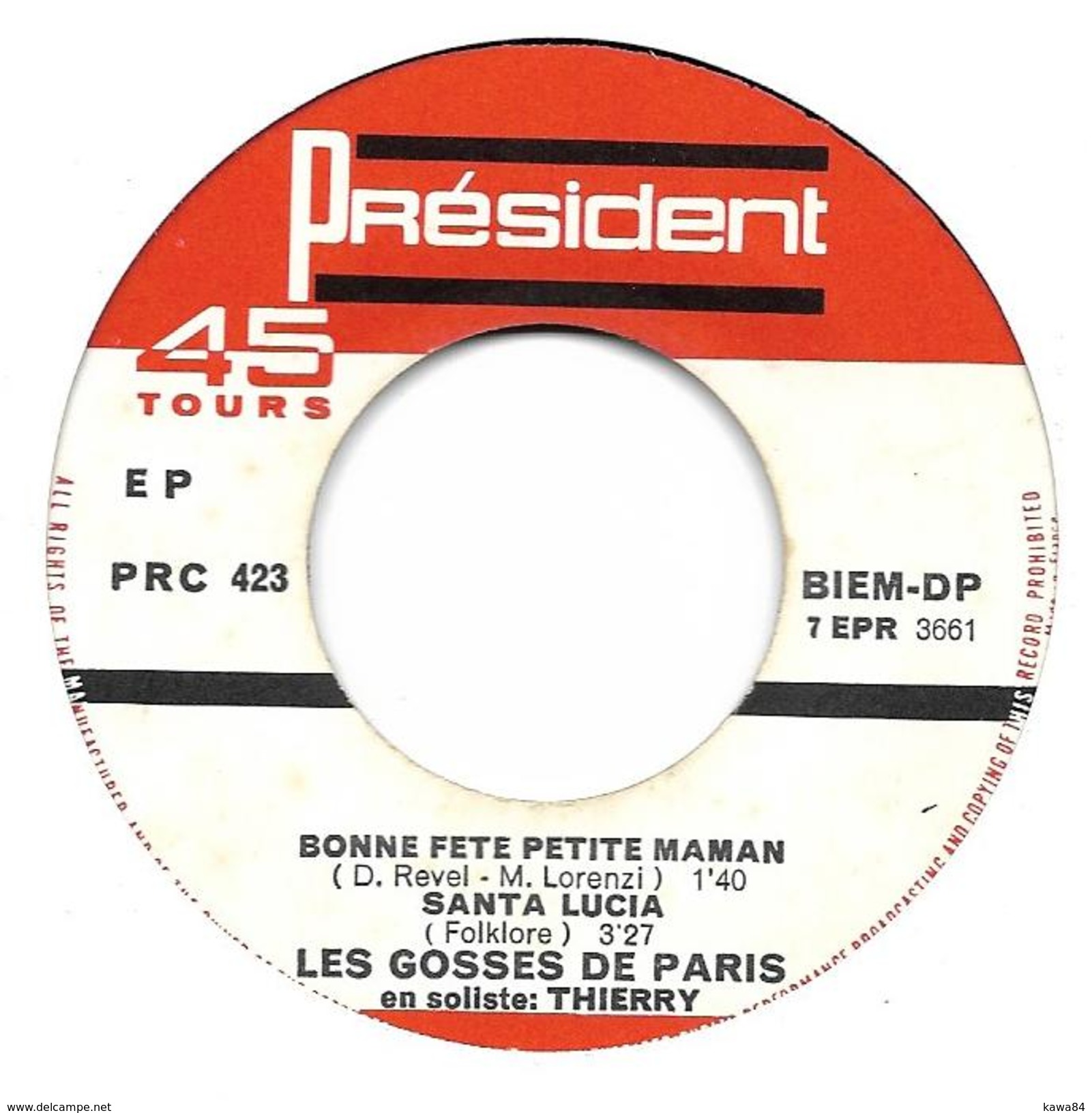 EP 45 RPM (7")  Les Gosses De Paris  "  Du Soleil Pour Tout Le Monde  " - Other - French Music