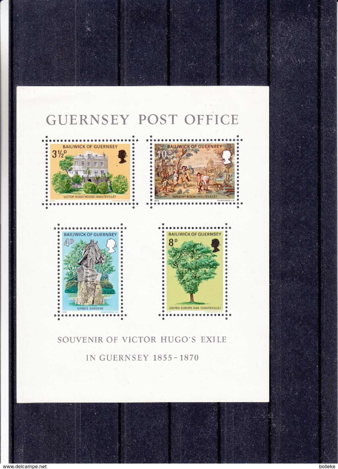 Guernesey - Bloc De 1975 ** - MNH - Arbres - Monuments - Maison Victor Hugo - - Guernesey