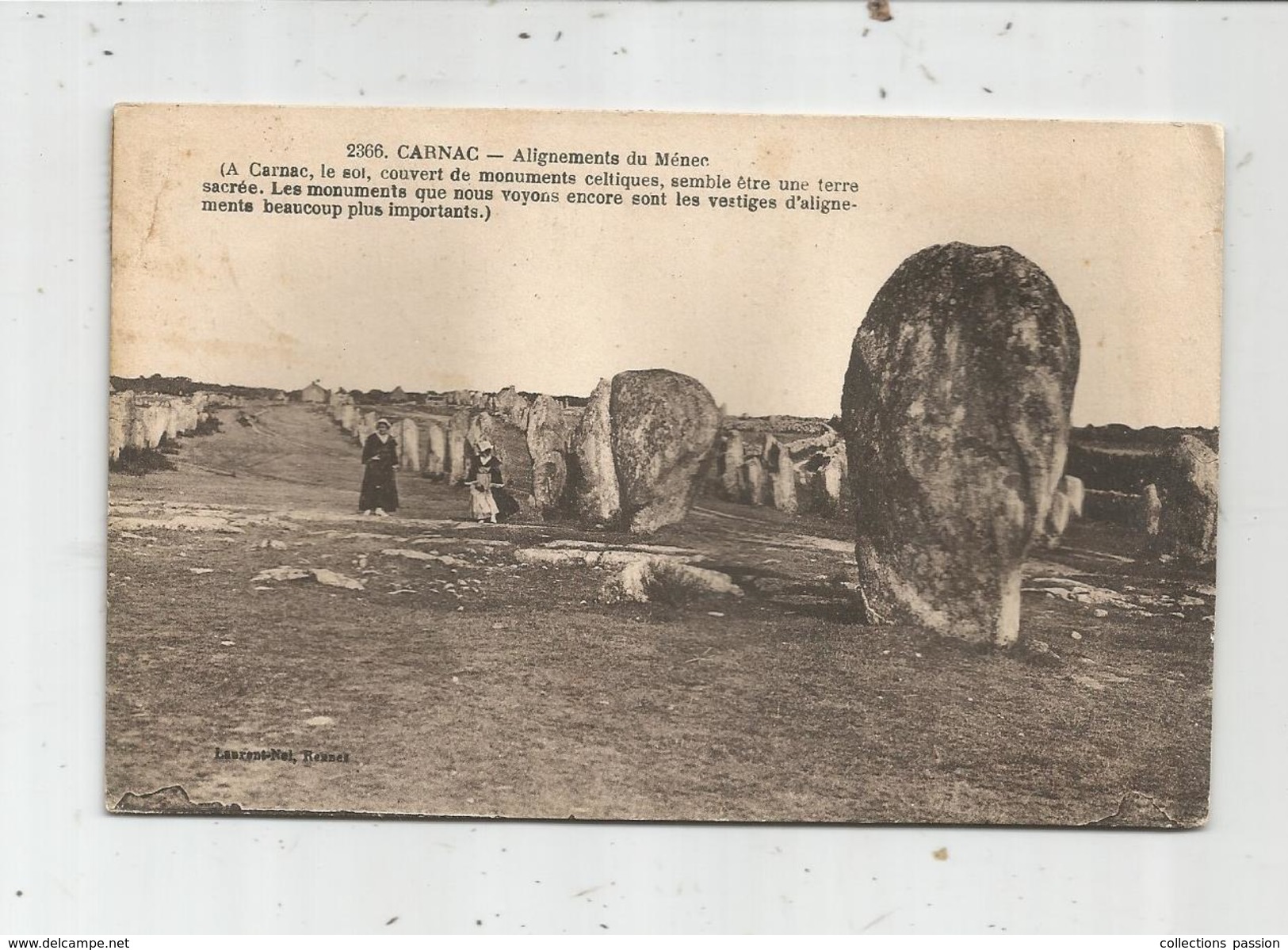 G-I-E , Cp , Dolmen & Menhirs , 56 , CARNAC , Alignements Du MENEC , Voyagée 1924 - Dolmen & Menhirs